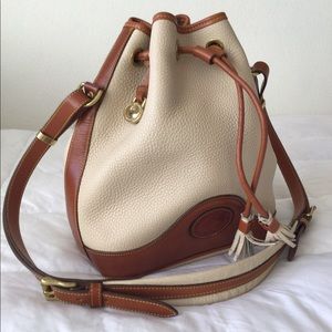 Dooney & Bourke Off-white Drawstring Bucket Bag